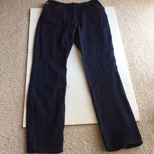 Ann Taylor LOFT dark wash stretch jeans, 2 petite